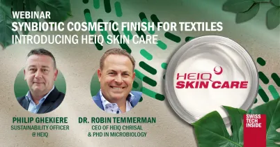 Synbiotic Cosmetic Finish for Textiles - Introducing HeiQ Skin Care™ Webinar Visual